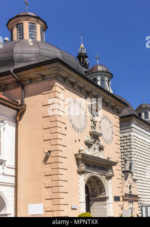 Eine römisch-katholische Kloster auf dem Jasna Gora. Reihenfolge der hl. Paulus. Sonnenuhr. Tschenstochau, Polen. Stockfoto