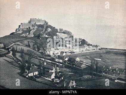 "Jersey - Gorey, und Mont Orgueil Castle', 1895. Artist: Unbekannt. Stockfoto