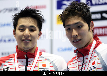 Tokio, Japan. 24. Mai, 2018. (L und R) Daiya Seto (JPN), Kosuke Hagino (JPN) Schwimmen: Japan Open 2018 Männer 400 m Individuelle Medley Finale bei Tatsumi International Swimming Center in Tokio, Japan. Quelle: LBA/Alamy leben Nachrichten Stockfoto