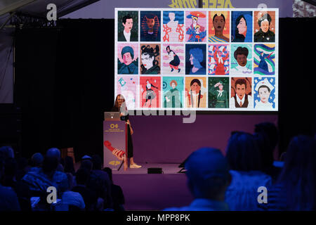 Museu Del Disseny, Barcelona, 24. Mai 2018. Der erste Tag des OFFF (Feed Die Zukunft) Festival in Barcelona. Dieses weltberühmten design Festival ist nun in seinem 18. Jahr. Im Bild: Petra Eriksson im offenen Raum. Bild: Rob Watkins/Alamy leben Nachrichten Stockfoto