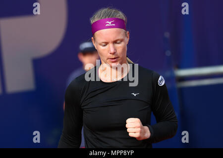 24. Mai 2018, Deutschland, Nürnberg: Tennis: WTA Tour - Nürnberg, singles für Frauen. Kiki Bertens der Niederlande reagiert. Foto: Daniel Karmann/dpa Quelle: dpa Picture alliance/Alamy leben Nachrichten Stockfoto