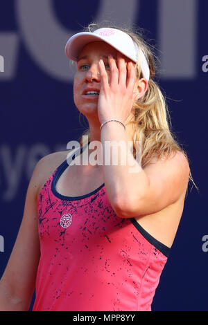 24. Mai 2018, Deutschland, Nürnberg: Tennis: WTA Tour - Nürnberg, singles für Frauen. Mona Barthel in Deutschland reagiert. Foto: Daniel Karmann/dpa Quelle: dpa Picture alliance/Alamy leben Nachrichten Stockfoto