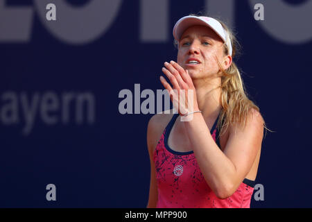 24. Mai 2018, Deutschland, Nürnberg: Tennis: WTA Tour - Nürnberg, singles für Frauen. Mona Barthel in Deutschland reagiert. Foto: Daniel Karmann/dpa Quelle: dpa Picture alliance/Alamy leben Nachrichten Stockfoto