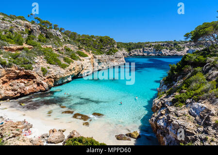 Calo Des Moro-schöne Bucht von Mallorca, Spanien Stockfoto