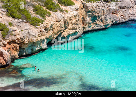 Calo Des Moro-schöne Bucht von Mallorca, Spanien Stockfoto