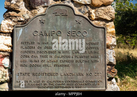 Campo Seco, California Registered Landmark Stockfoto