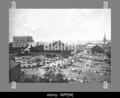 Norwich: Schloss, Viehmarkt und Kathedrale, c1900. Künstler: William Lewis Shrubsole. Stockfoto