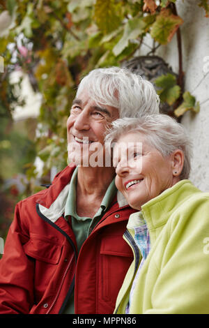 Porträt des Brautpaares senior Stockfoto