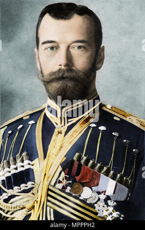 Tsar Nicholas II von Rußland, 1900. Künstler: unbekannt. Stockfoto