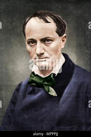 Charles Baudelaire, einflussreiche französische Dichter, Kritiker und Übersetzer, Mitte des 19. Jahrhunderts. Artist: Unbekannt. Stockfoto