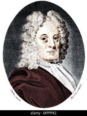 Edmond Halley, Englischer Astronom und Mathematiker, c 1720 (1794). Artist: Birrell. Stockfoto