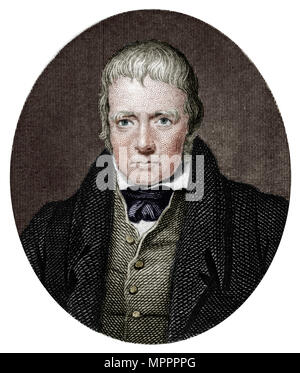 Sir Walter Scott, 1st Baronet, Schottische historischen Romanautor und Dichter, 1877. Artist: Unbekannt. Stockfoto