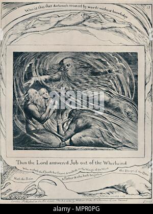 Und der HERR antwortete Hiob aus dem Wetter. Von "Job.', c 1780-1820, (1923). Künstler: William Blake. Stockfoto