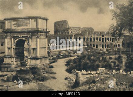 "Roma-Arch von Titus - Das Kolosseum', 1910. Artist: Unbekannt. Stockfoto