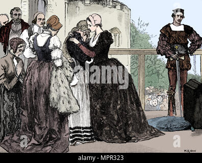 Die Ausführung von Anne Boleyn, 1536. Artist: Unbekannt. Stockfoto