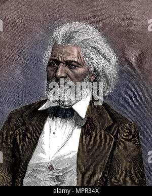Frederick Douglass (1817-1895), amerikanischer Diplomat, Abolitionist und Schriftsteller, 1875. Artist: Unbekannt. Stockfoto