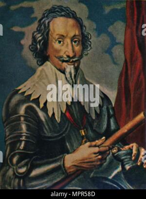 "Graf von Pappenheim 1594-1632. - Grafik von A. van Dyck", 1934. Artist: Unbekannt. Stockfoto