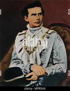 "König Ludwig II. von Bayern 1845-1886", 1934. Artist: Unbekannt. Stockfoto