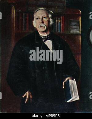 "Theodor Fontane 1819-1898. - Grafik von Hanns Fechner, 1934. Artist: Unbekannt. Stockfoto