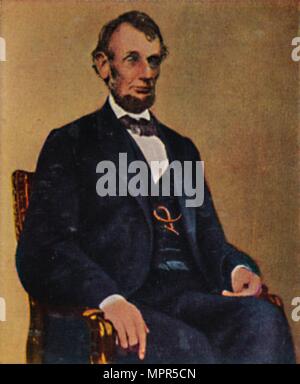 "Abraham Lincoln 1809-1865", 1934. Artist: Unbekannt. Stockfoto