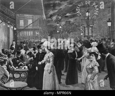 Die ur Le Boulevard-devant Le Café de La Paix', 1900. Artist: Unbekannt. Stockfoto