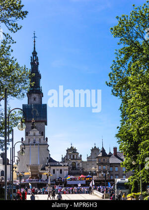 Eine römisch-katholische Kloster auf dem Jasna Gora. Reihenfolge der hl. Paulus. Turm der Basilika. Tschenstochau, Polen. Stockfoto