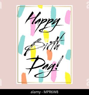 Happy birthday Vector Card Design. Stock Vektor