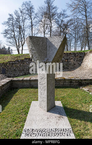 Denkmal für die jüdischen Opfer der nationalsozialistischen Gewaltherrschaft, Flossenbürg KZ-Gedenkstätte Flossenbürg, 1938-1945, Stockfoto