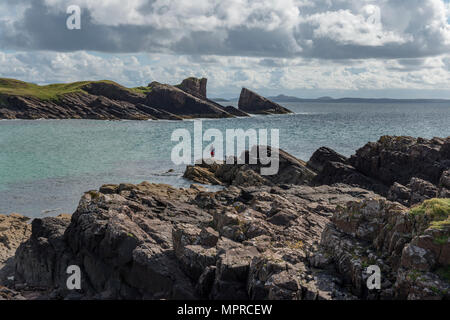 Vereinigtes Königreich, Schottland, Sutherland, Assynt, Clachtoll, Bay Clachtoll Stockfoto