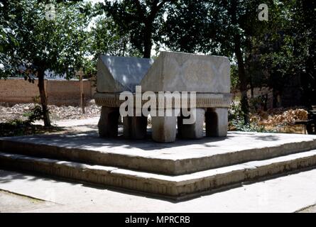 Samarkand Stein, Rednerpult, Bibi-Khanum Mosqu Ruinen, c 20. Artist: CM Dixon. Stockfoto