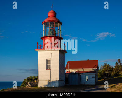 Chibougamau Leuchtturm, Dorf Cap-Cat, Gaspe Halbinsel, Quebec, Kanada Stockfoto