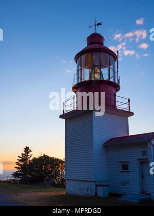 Chibougamau Leuchtturm, Dorf Cap-Cat, Gaspe Halbinsel, Quebec, Kanada Stockfoto