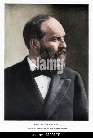 James Abram Garfield, 20. Präsident der Vereinigten Staaten, c 1881. Artist: Unbekannt. Stockfoto