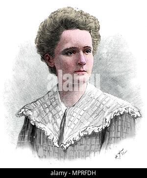 Marie Sklodowska Curie, in Polen geborenen französischen Physiker, 1904. Artist: Anon. Stockfoto