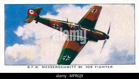 "B.F.W. Messerschmitt Bf. 109 Kämpfer', 1938. Artist: Unbekannt. Stockfoto