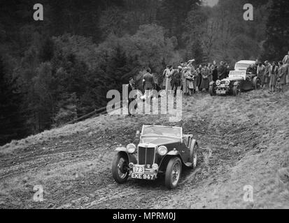 MG TA RE Rushbrook in der MCC-Edinburgh Versuch, Roxburghshire, Schottland, 1938 konkurrieren. Artist: Bill Brunell. Stockfoto