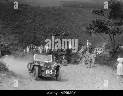 MG J2 im Barnstaple Versuch konkurrieren, c 1935. Artist: Bill Brunell. Stockfoto