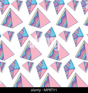 Geometrische fünfeckiger Pyramide und Oktaeder Hintergrund Stock Vektor