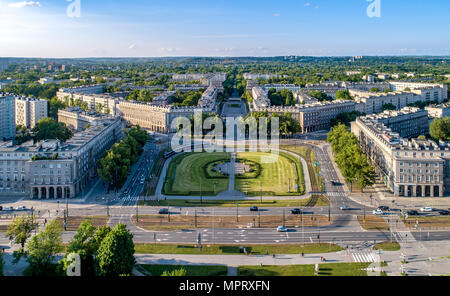 KrakÃ³W, Polen. Antenne panorama Nowa Huta (Stahlwerk), einer von nur zwei völlig geplant und sozialistischen Realismus Siedlungen in der Welt Stockfoto