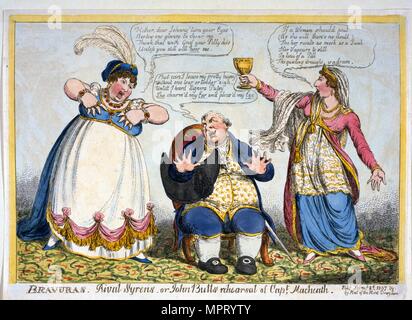 Bravuras. Rivalisierende Syrens oder John Bull's Probe von Kapitän Macheath, 1807. Stockfoto