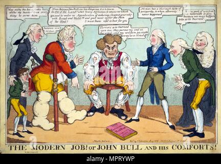 Die modernen Job! Oder John Bull und seinen Komfort!, 1816. Stockfoto