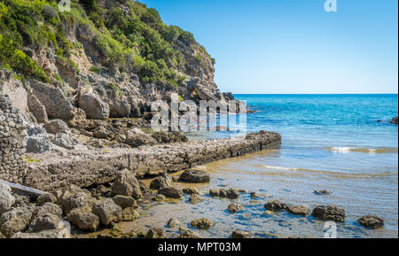 Von Tiberio Villa, römische Ruinen in der Nähe von Sperlonga, Provinz Latina in der italienischen Region Latium. Stockfoto