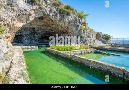 Von Tiberio Villa, römische Ruinen in der Nähe von Sperlonga, Provinz Latina in der italienischen Region Latium. Stockfoto