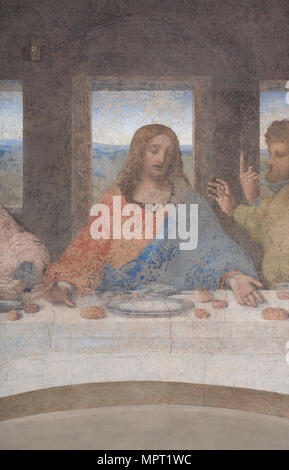 Jesus. Das letzte Abendmahl (Detail), 1495-1498. Stockfoto