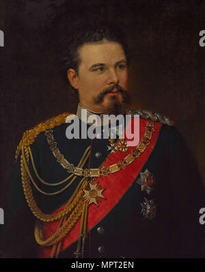 Porträt von Ludwig II. von Bayern (1845-1886), 1883. Stockfoto