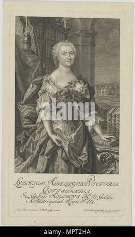 Luise Adelgunde Gottsched, geboren Kulmus (1713-1762), 1757. Stockfoto