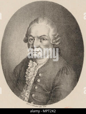 Portrait von Carl Philipp Emanuel Bach (1714-1788), 1816. Stockfoto