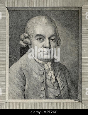 Portrait von Carl Philipp Emanuel Bach (1714-1788), 18. Stockfoto