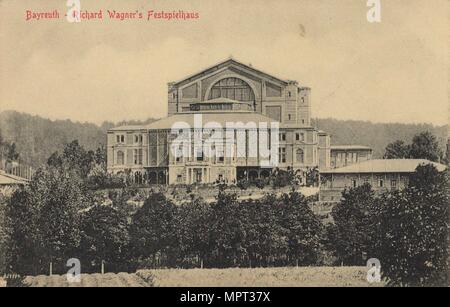 Die Bayreuther Festspiele Theater, 1900. Stockfoto