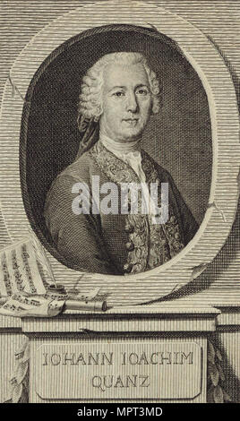 Portrait von Johann Joachim Quantz (1697-1773), 1767. Stockfoto